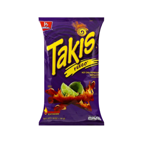 Barcel Takis Chilli and Lime Flavoured Tortilla Chips Fuego